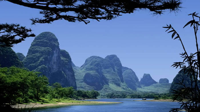 chinese mountains near a river