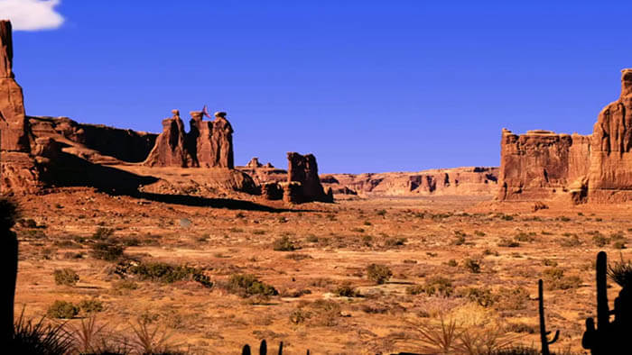 the australian desert on a sunny day