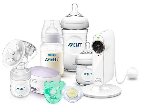 準備寶寶產品：奶瓶、智慧型嬰兒監視器、安撫奶嘴、吸乳器
