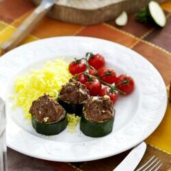 Courgette Stuffed with Ground Meat