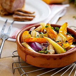 Roasted winter vegetables