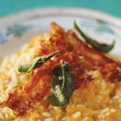 Butternut squash Risotto with crispy sage & pancetta