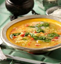 Spicy Red Lentil And Spinach Soup