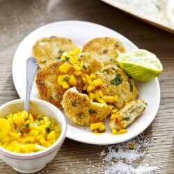 Thai Fish Cakes with Mango Salsa