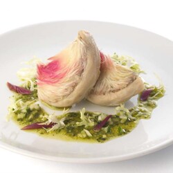 Artichokes with salsa verde