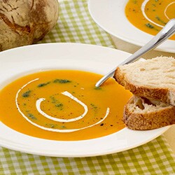 Carrot and mango soup