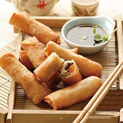 Crispy fried spring rolls