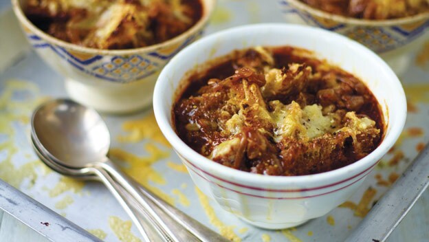 French onion soup with Gruyere toasts